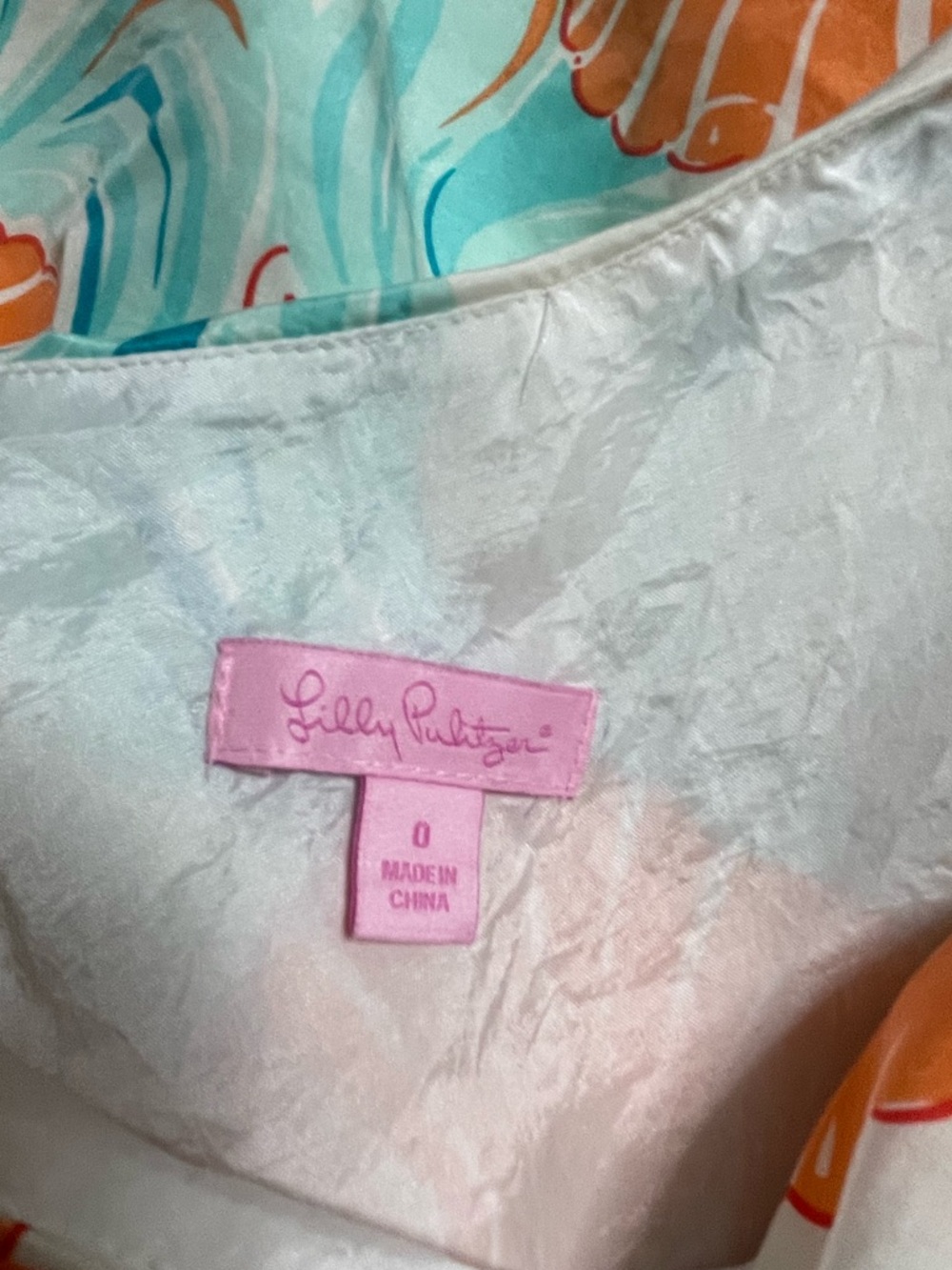 Lilly Pulitzer Silk Shoulder Bow Top 0 - Picture 5 of 6